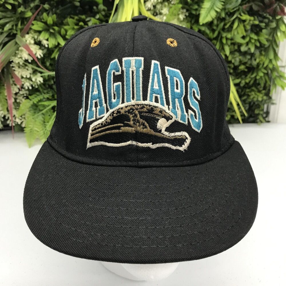 Vintage Jacksonville Jaguars Hat Cap Fitted Mens 7 1/4 Black NFL Football 90s